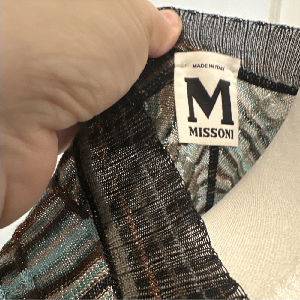 Missoni Chic Metallic Multicolor Patterned Dress … - image 4